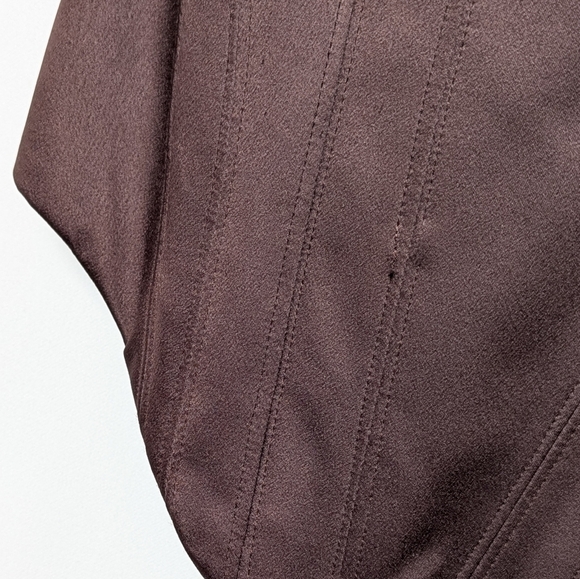 HOUSE OF CB Rafa Corset Chocolate Satin Top Small - Picture 4 of 15